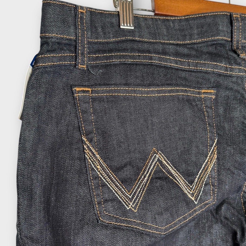 NWT Wrangler Q-Baby Ultimate Riding Jeans Mid Rise Bootcut Dark Blue 15/16 × 32 - Picture 9 of 13